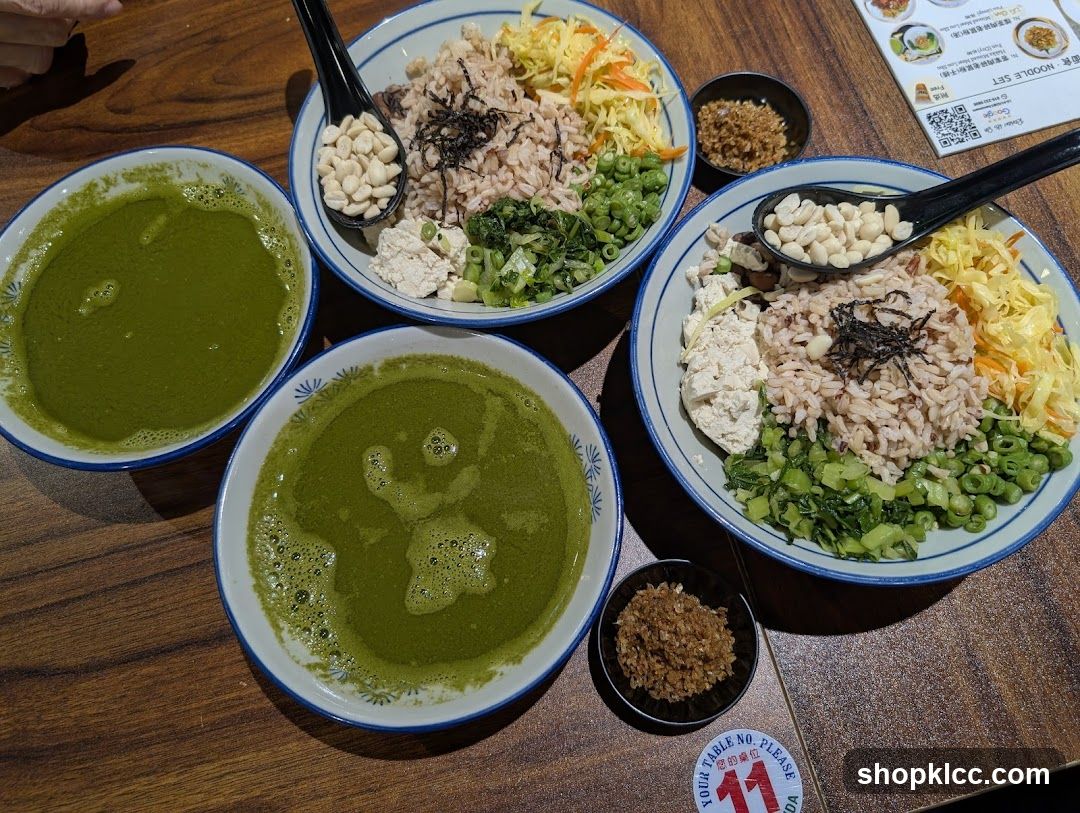 Matcha and Rice Bowl Meal