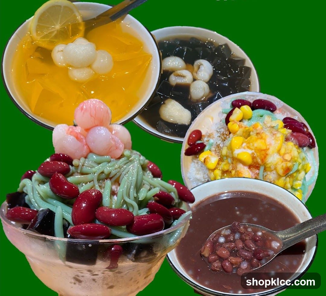 Assorted Dessert Bowls and Drinks
