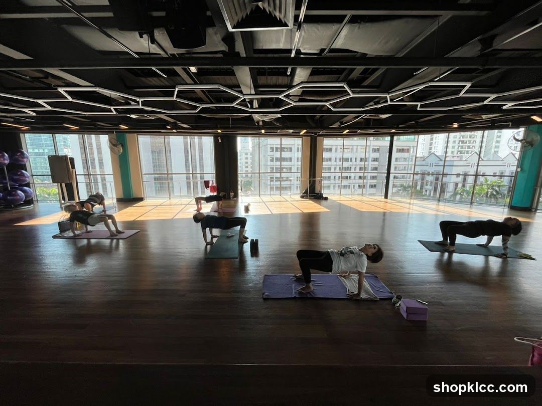 Yoga Class in Modern Studio