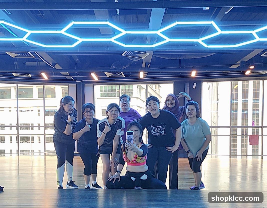 Group photo in dance studio