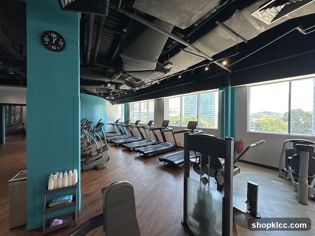Gym Interior with Treadmills and Cardio Equipment