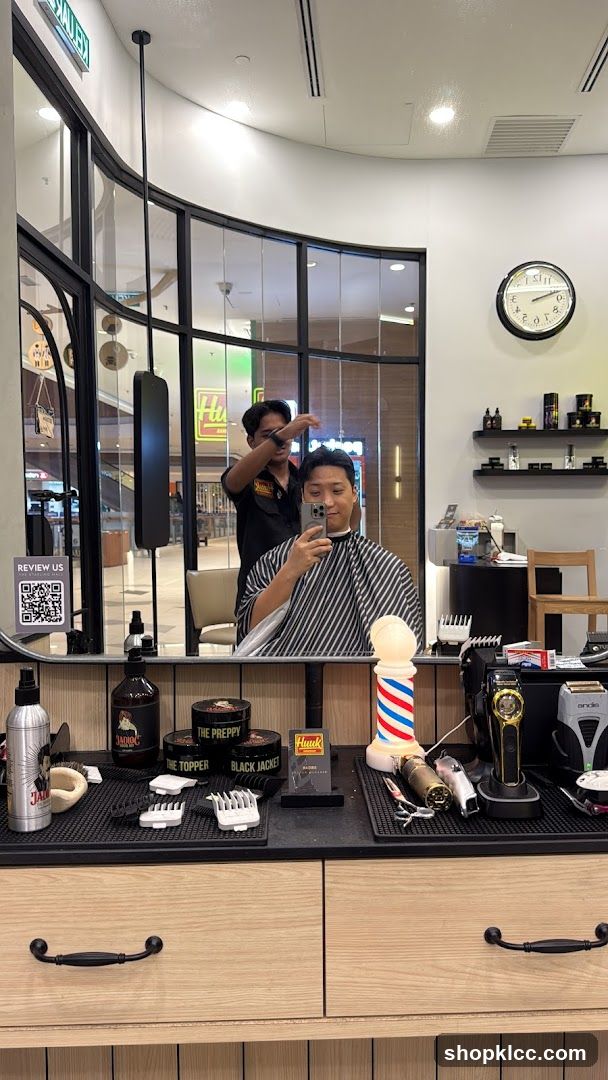 Barber Shop Interior Reflection