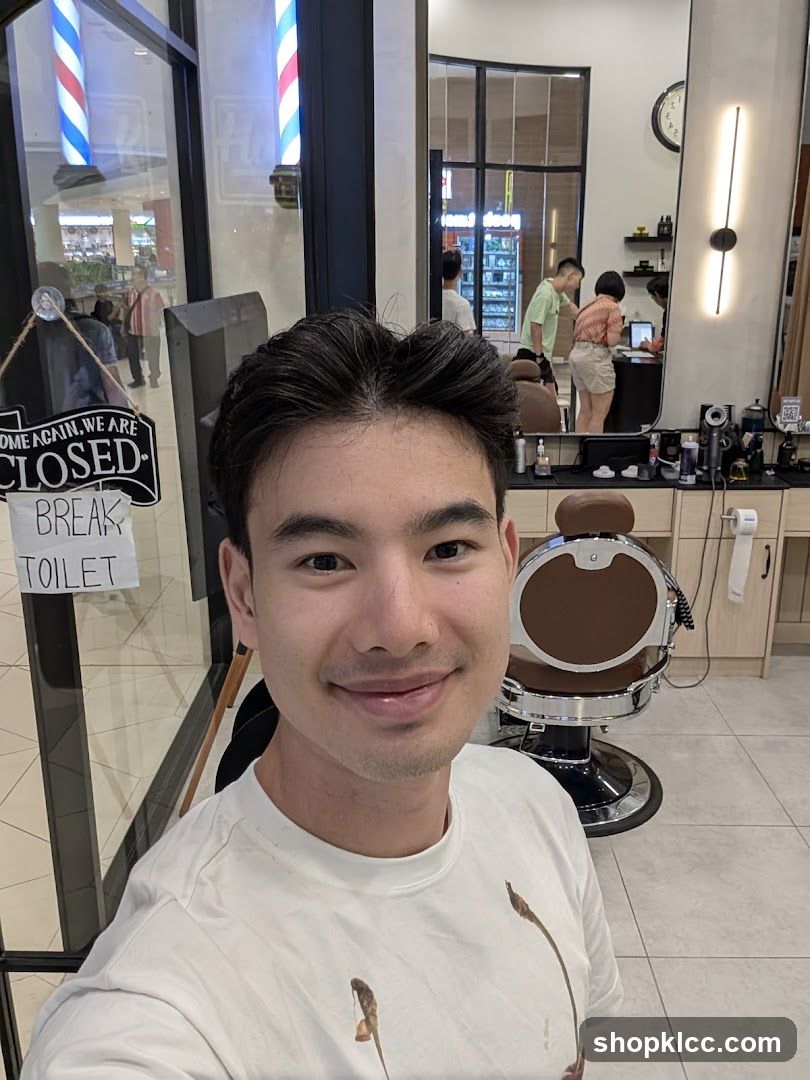 Barber Shop Interior Selfie