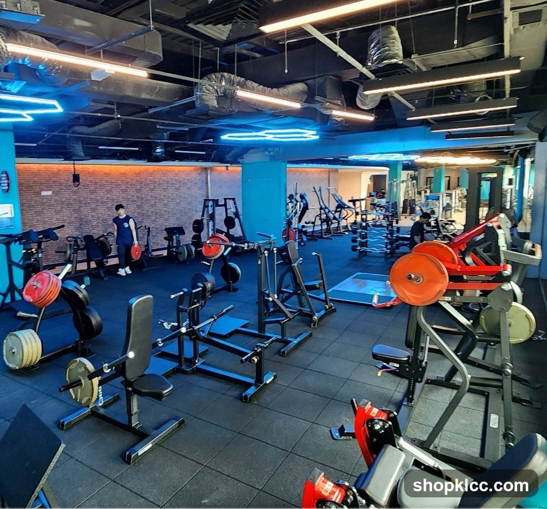 Gym Interior with Equipment and Staff