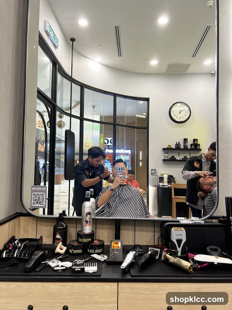 Barber Shop Interior Reflection