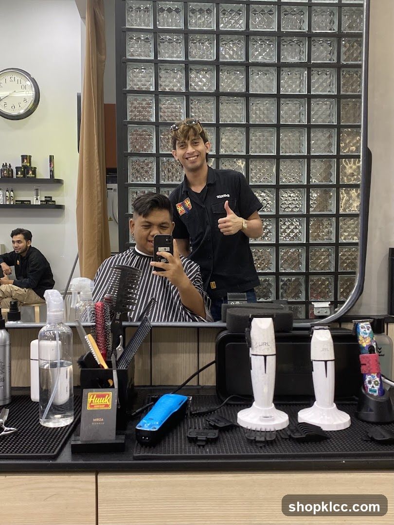 Barbershop Interior Reflection