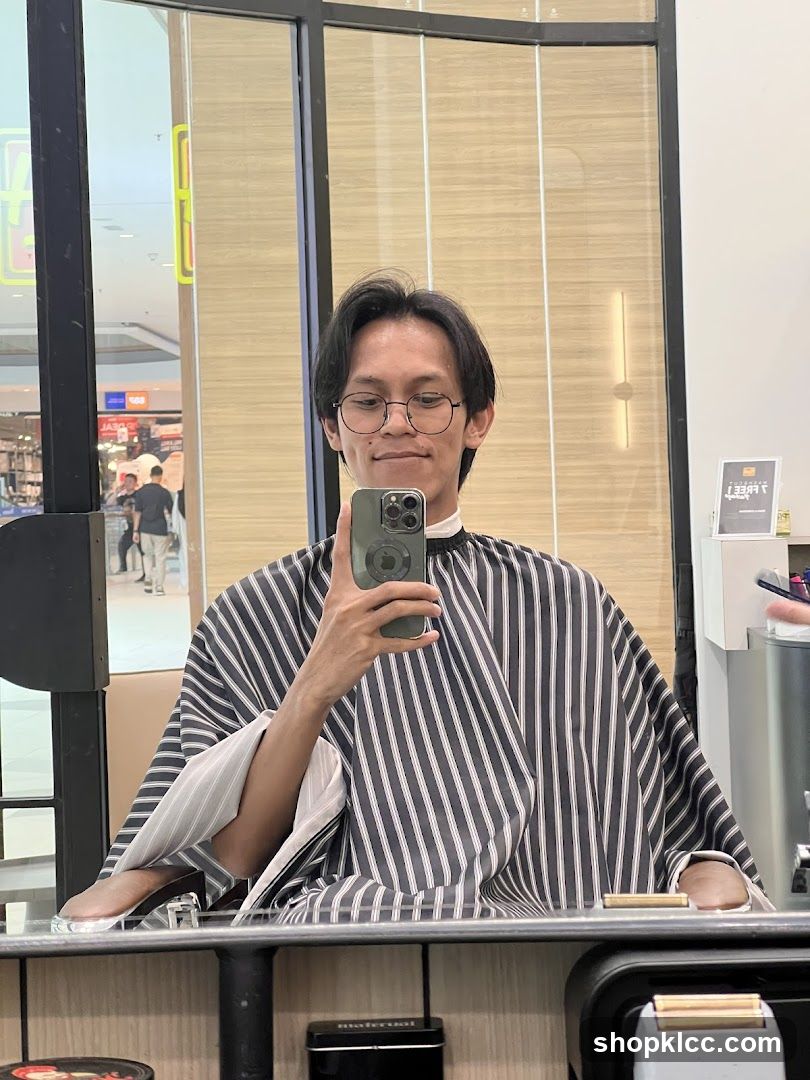 Barber Shop Interior Mirror Selfie