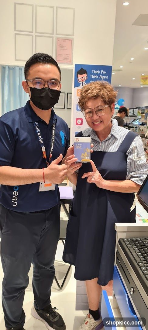 Store Interior with Staff and Customer