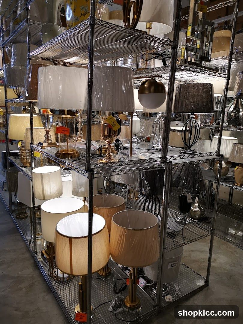 Lamp Display in Store