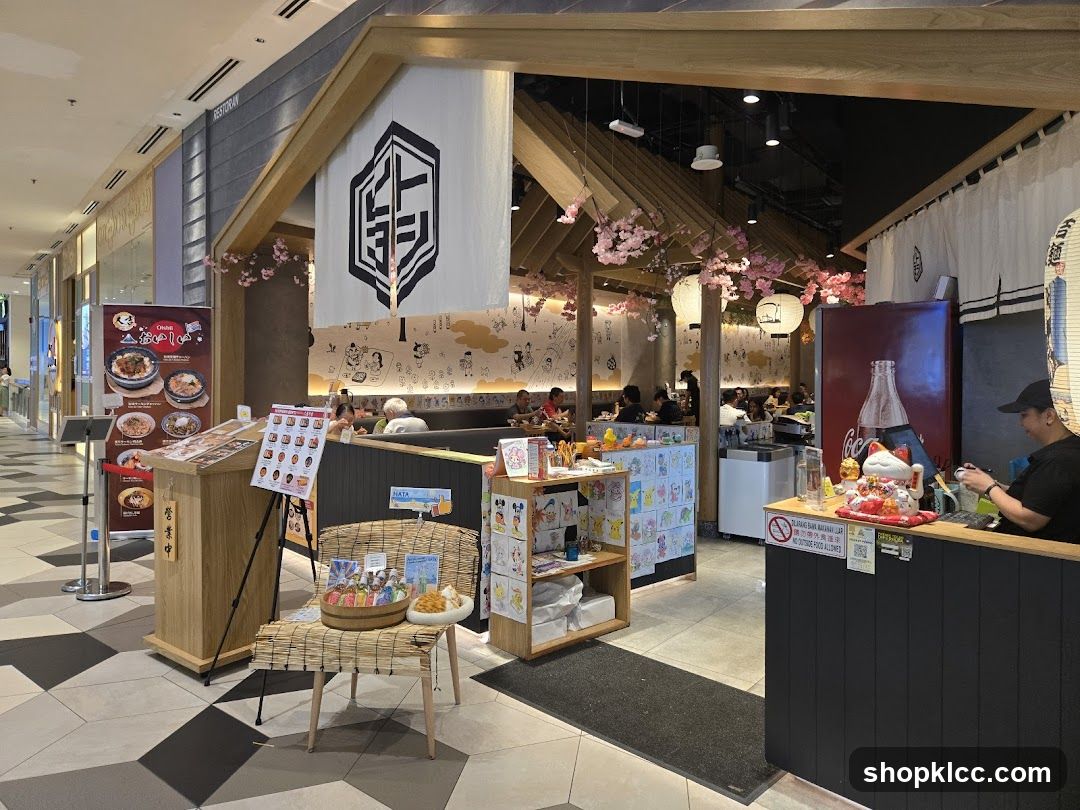 Japanese-style food stall in mall