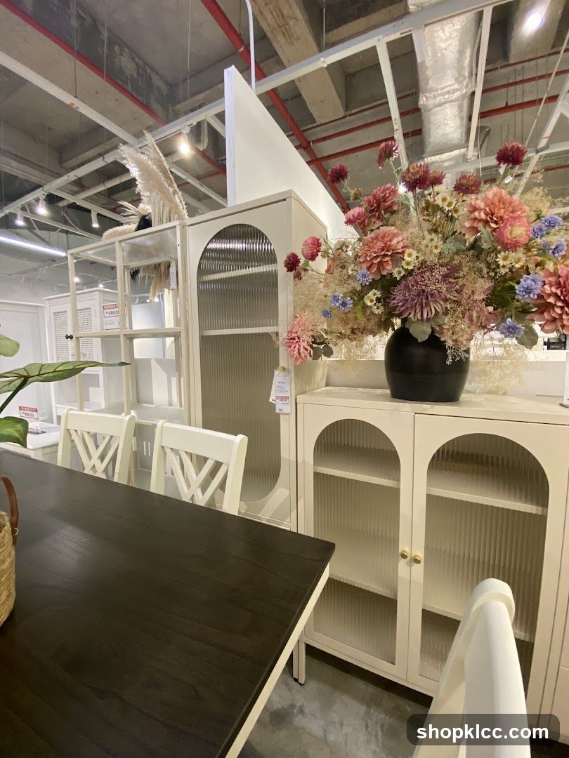 Interior Furniture Display with Floral Arrangement