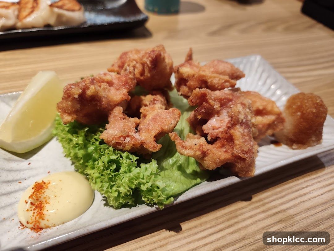 Fried Food with Lemon and Sauce