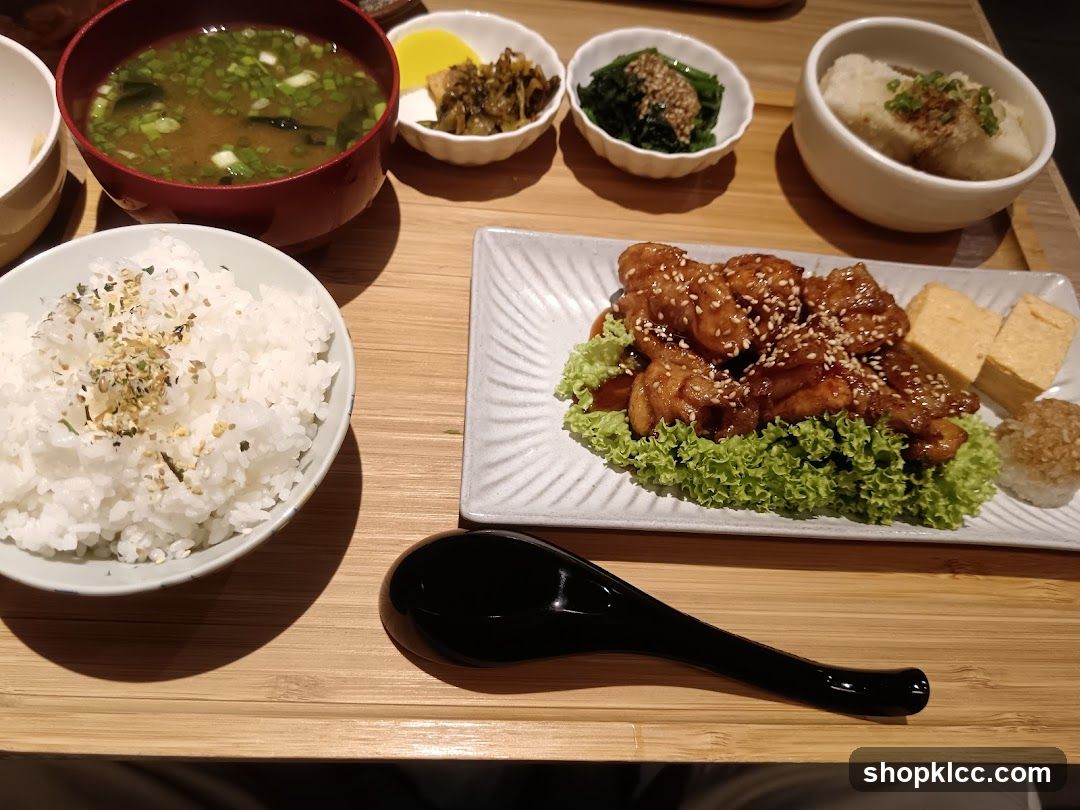 Japanese-style meal spread