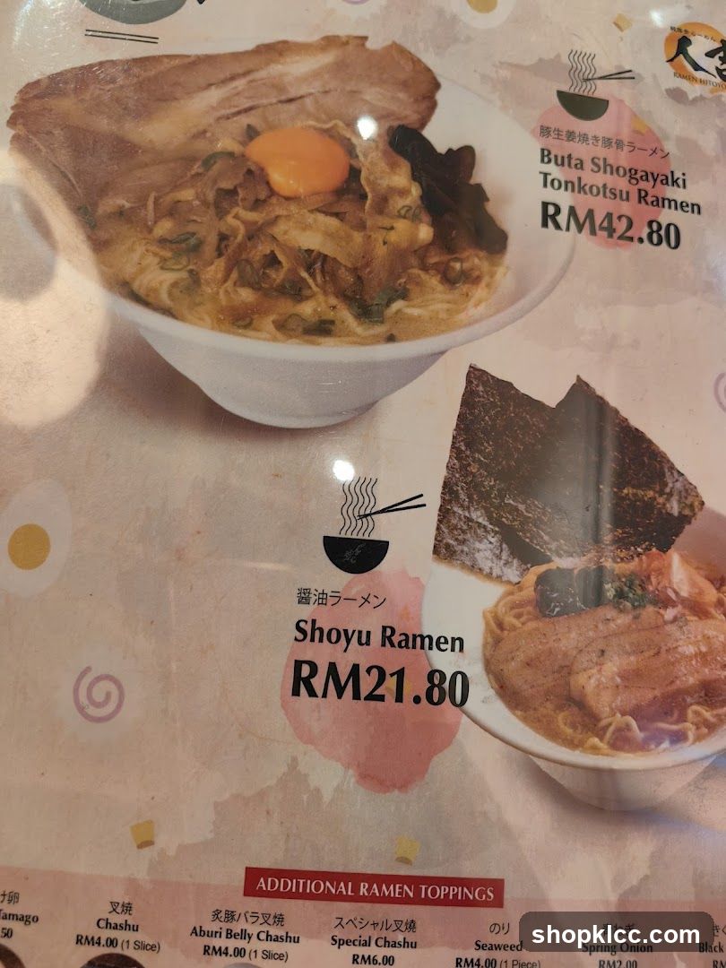 Ramen Menu Page