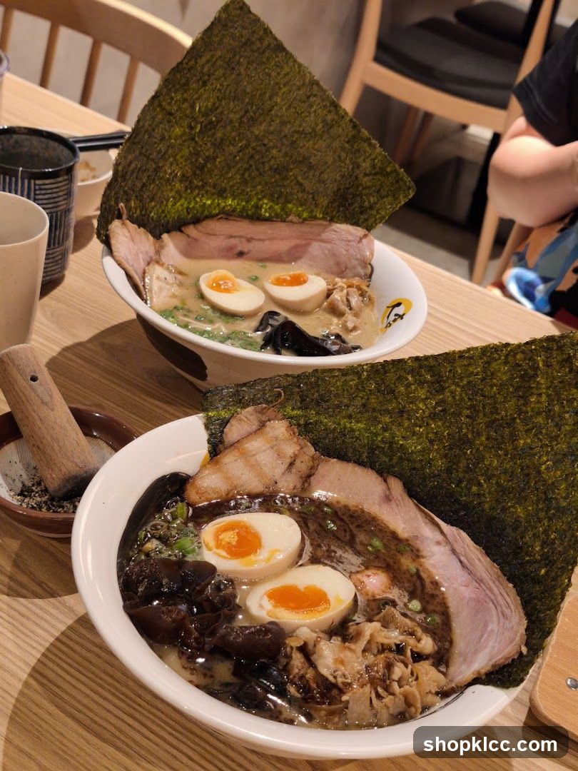 Ramen Bowls with Nori and Eggs