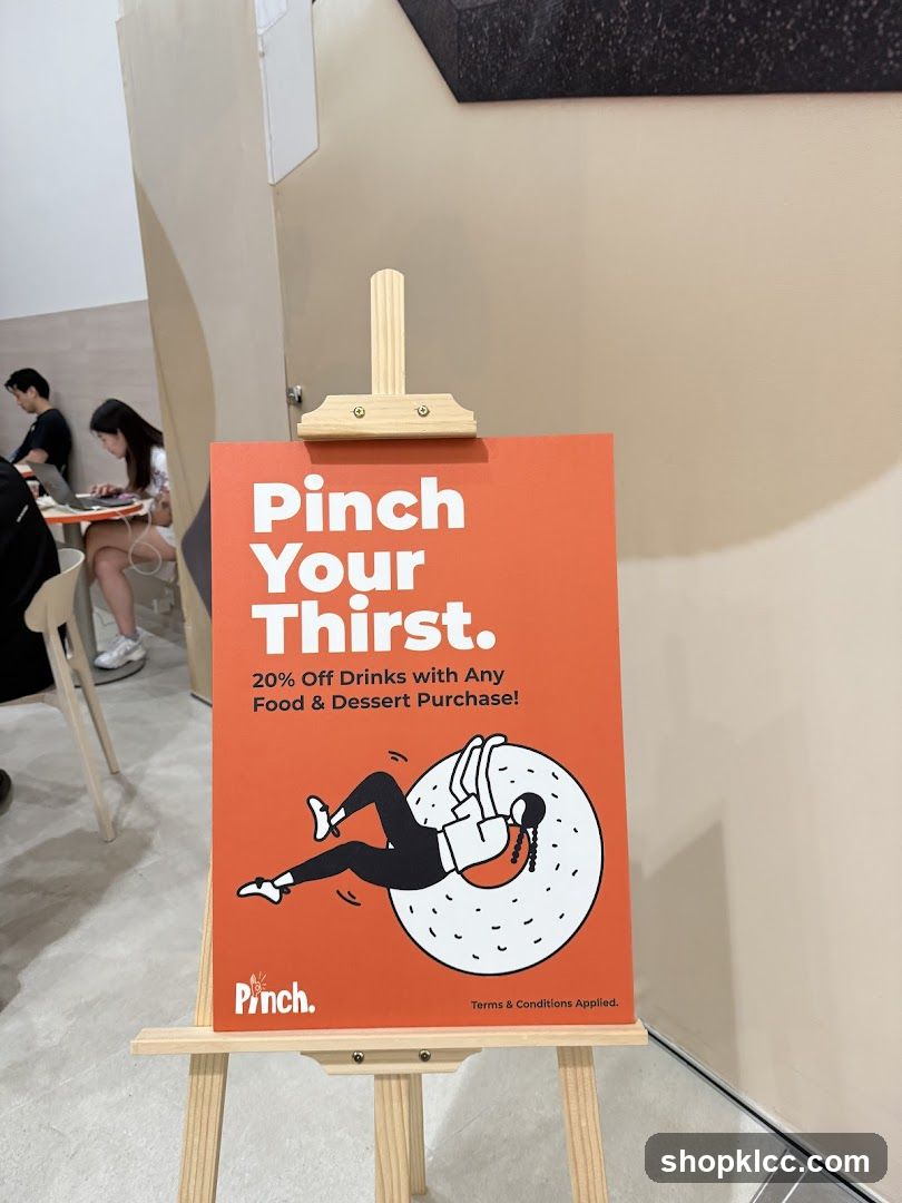 Pinch Your Thirst Sign