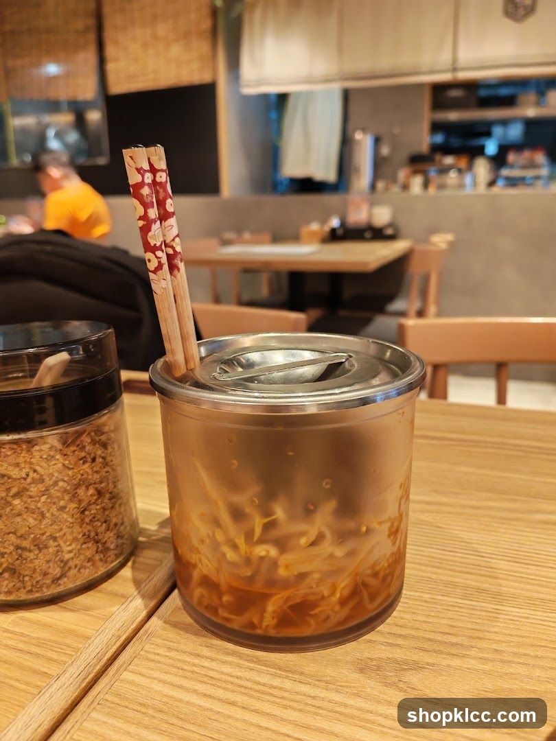 Dining Table with Condiments and Drink