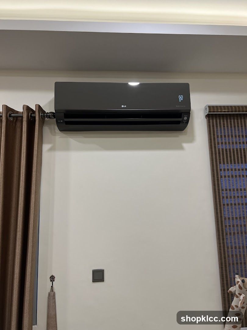 Living Room Interior with Air Conditioner