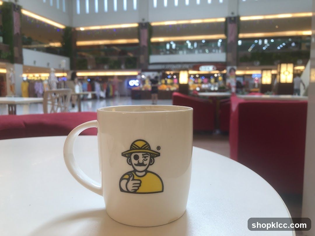 Coffee Mug in Mall Interior