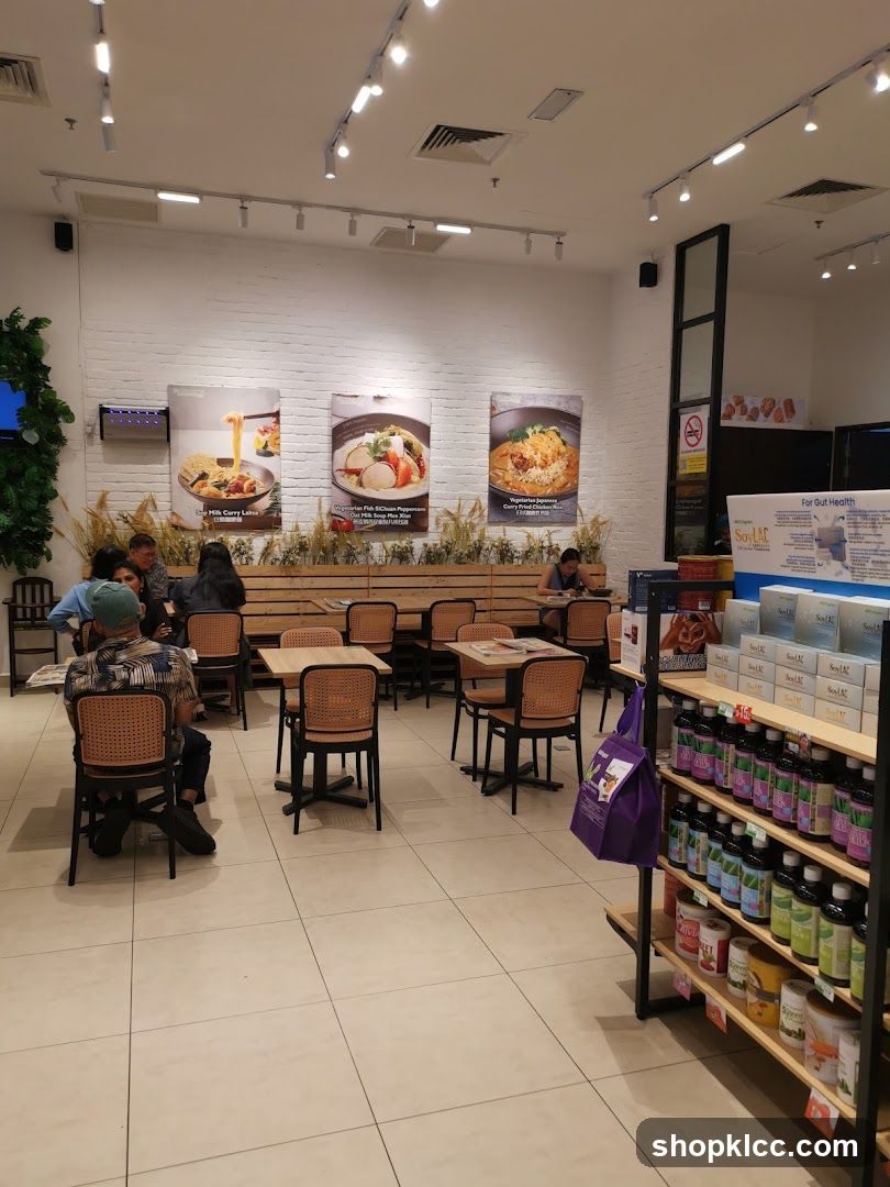 Interior of a food and wellness shop
