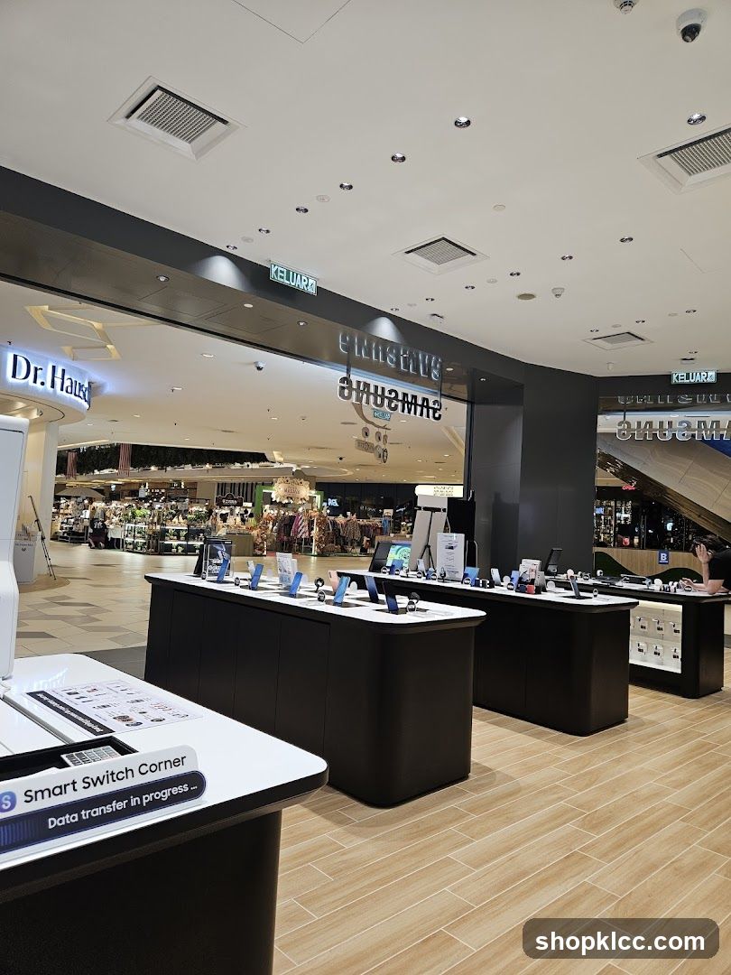 Shopping Mall Interior with Product Displays