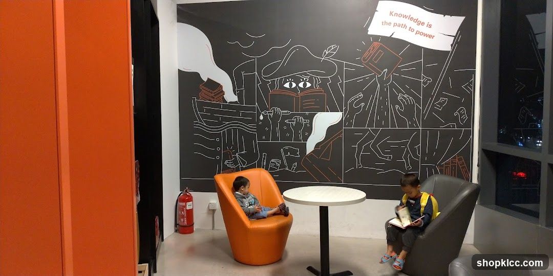 Kids Reading Corner with Mural Wall