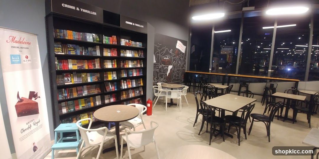 Bookstore Interior with Seating Area