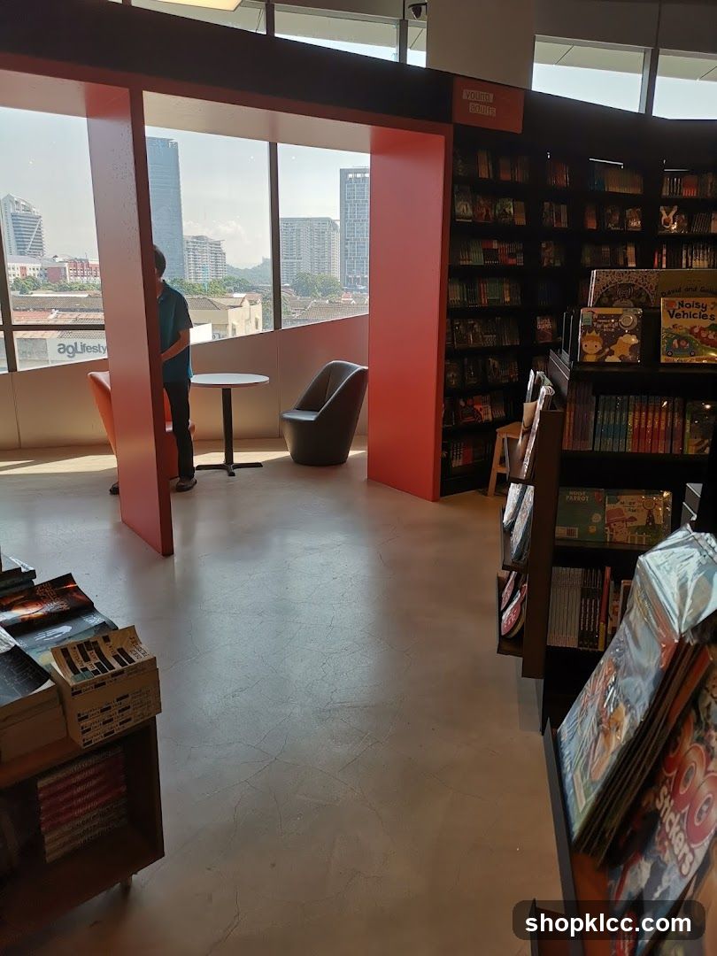 Library Interior with City View