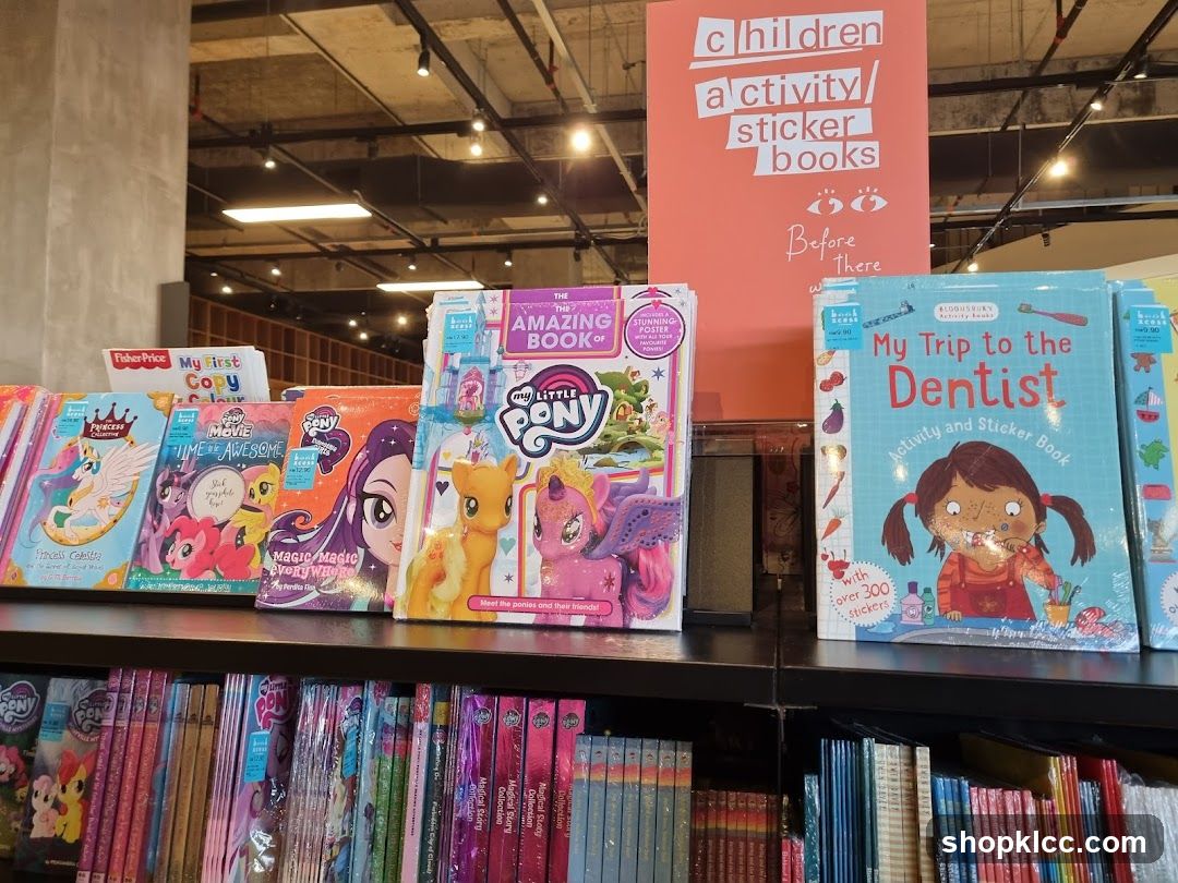 Children's Activity and Sticker Books Display