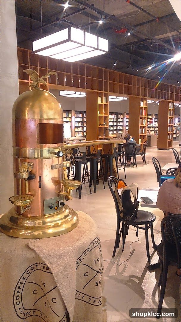 Coffee Shop Interior with Vintage Coffee Machine