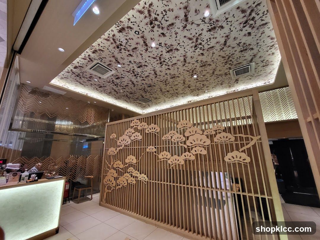 Interior of a Japanese-style restaurant or lounge