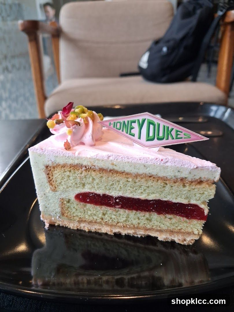 Slice of cake with Honeydukes decoration