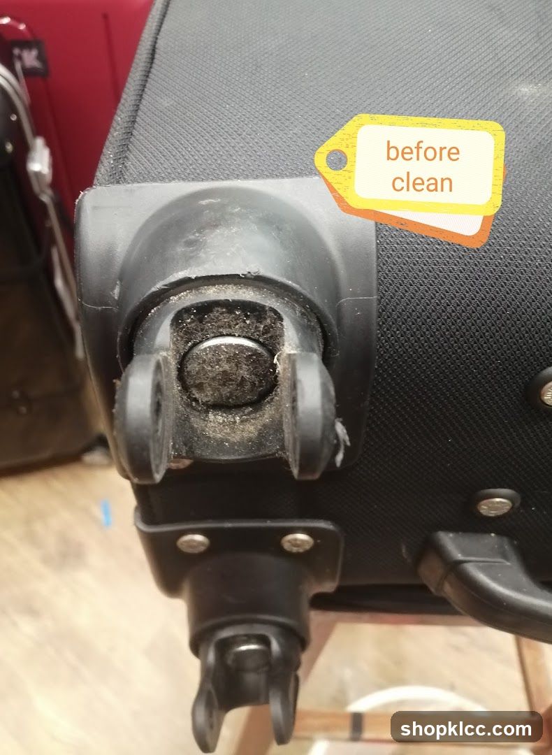 Dirty Luggage Wheel