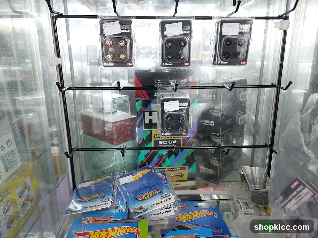 Display of toy car accessories
