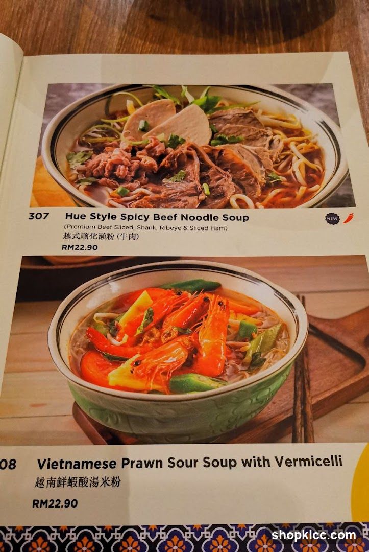 Menu Page with Two Soup Dishes