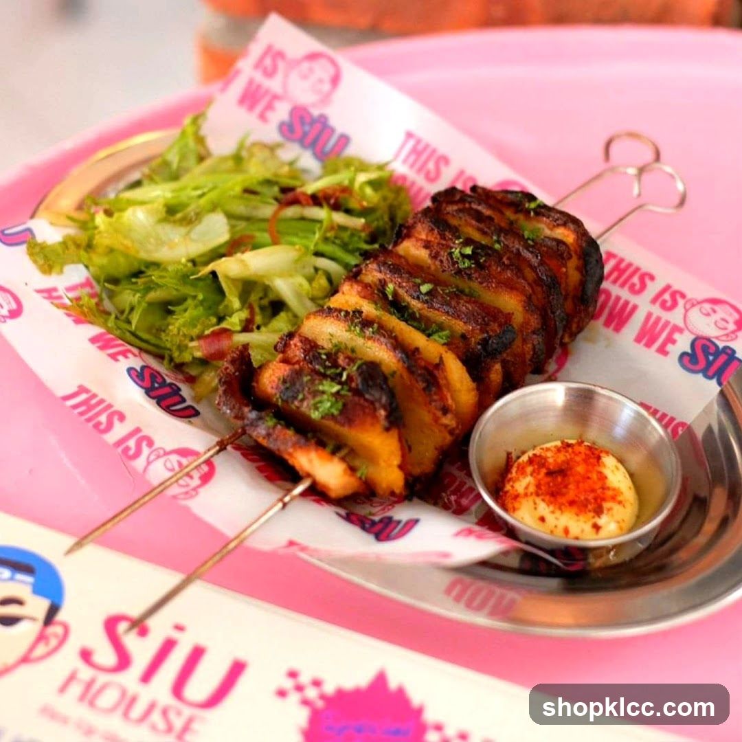 Skewered Meat with Salad