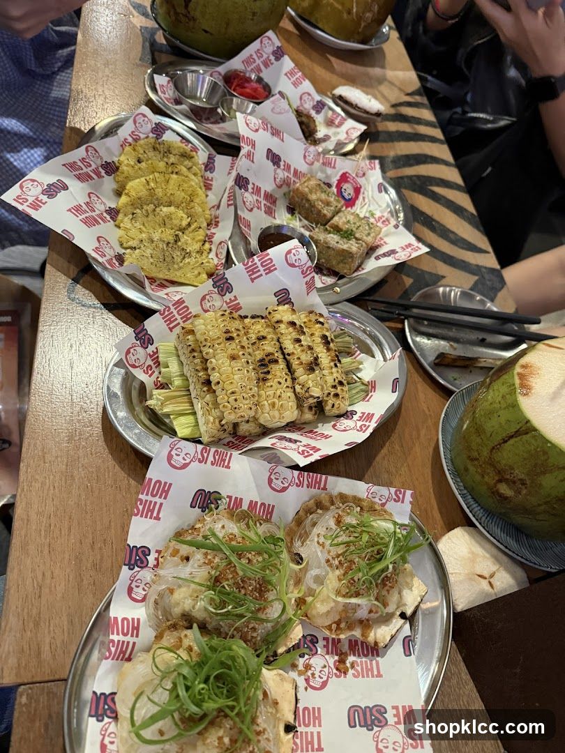 Food spread on a table