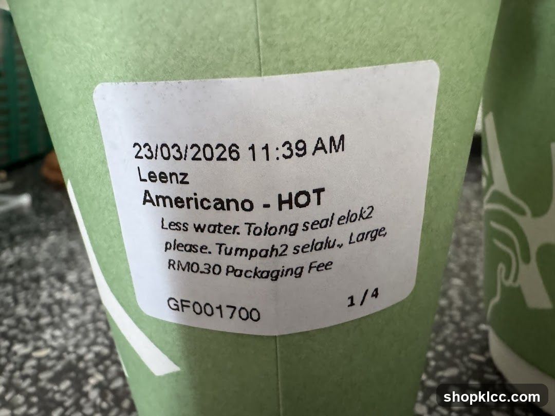 Coffee Order Sticker