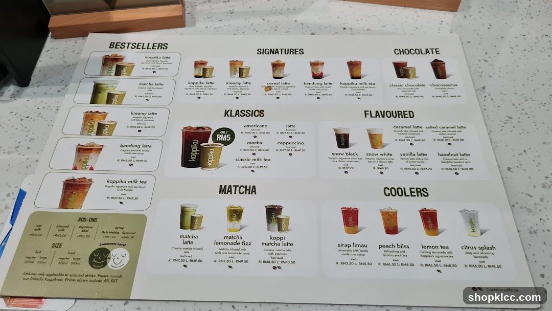 Koppiku Menu