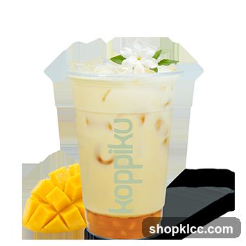 Mango drink with jasmine flower