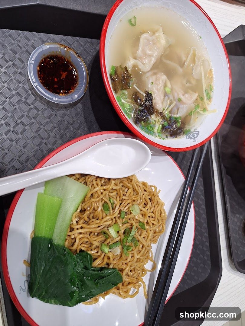 Noodles and Wonton Soup