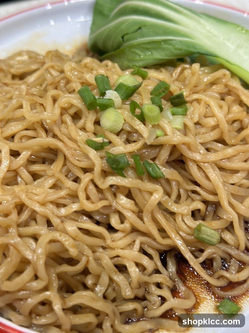 Noodles with Green Onions and Bok Choy