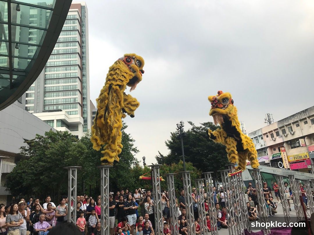 Lion Dance Performance in Urban Setting