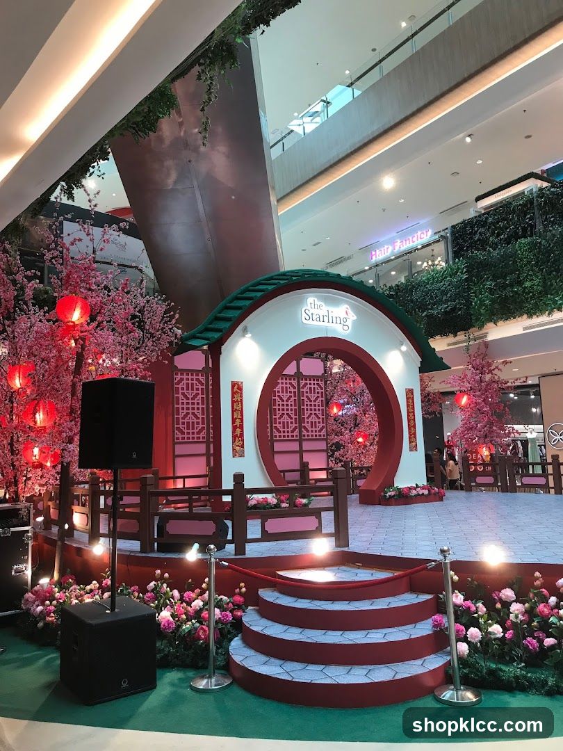 Festival Stage Setup in Mall Interior