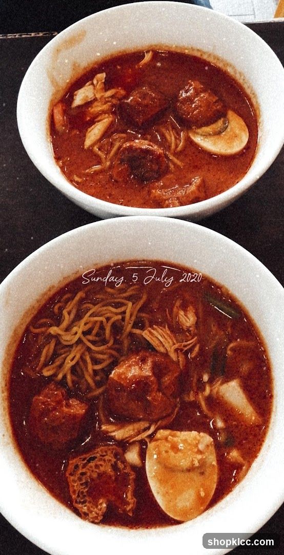 Two Bowls of Curry Noodles