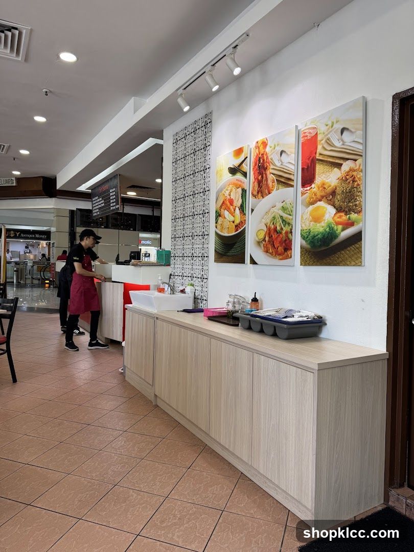 Restaurant Interior with Food Displays