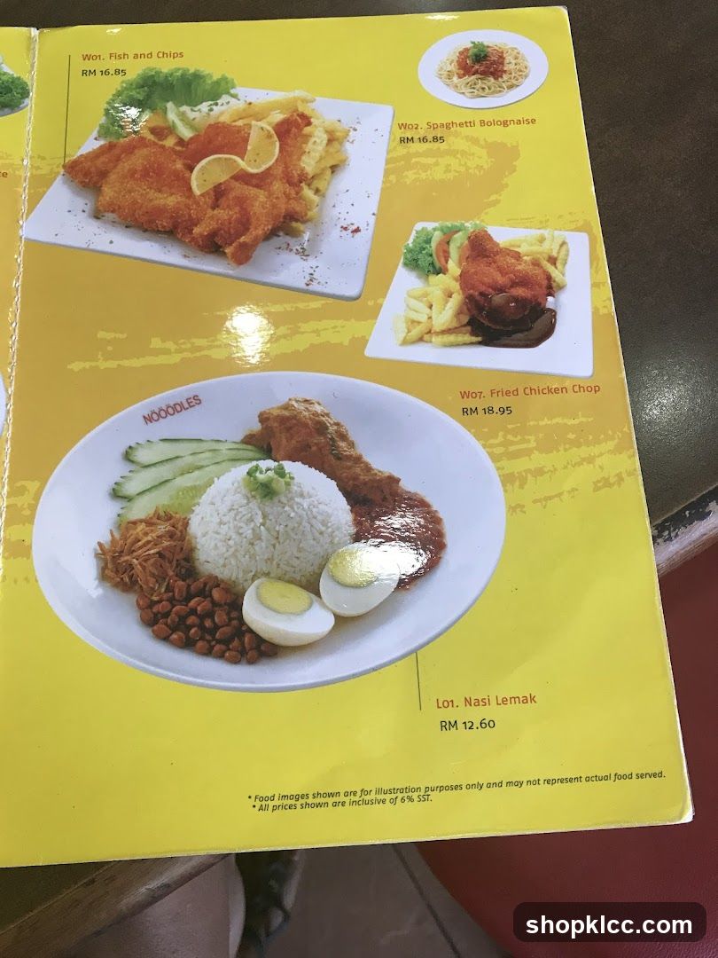 Noodles Menu