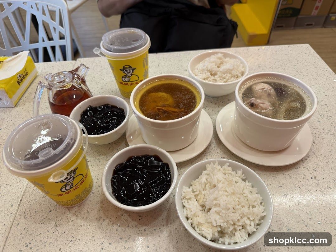 Meal with Rice and Soup