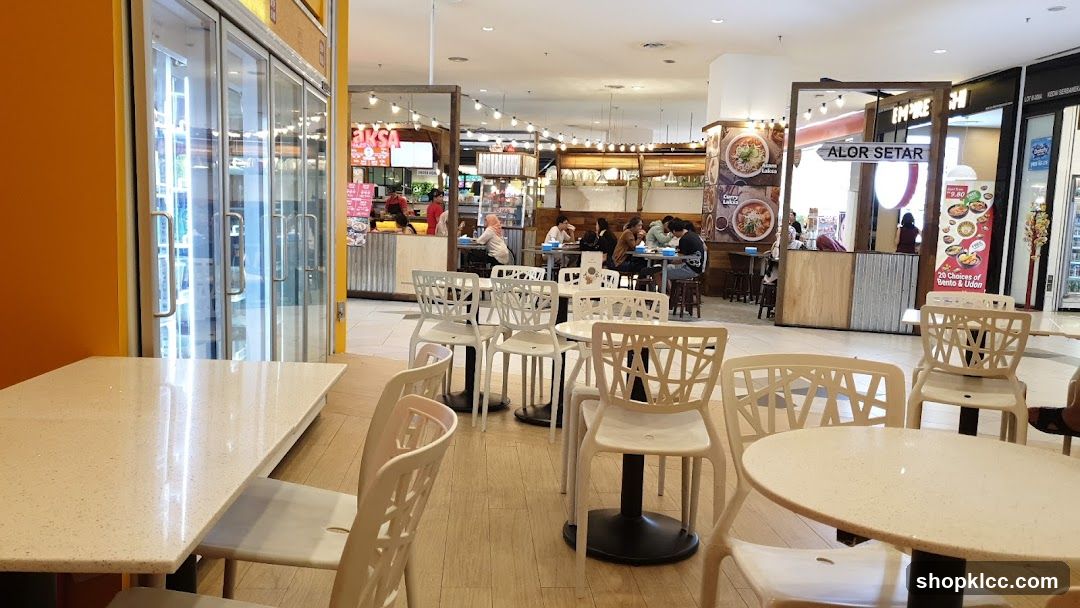 Food court seating area