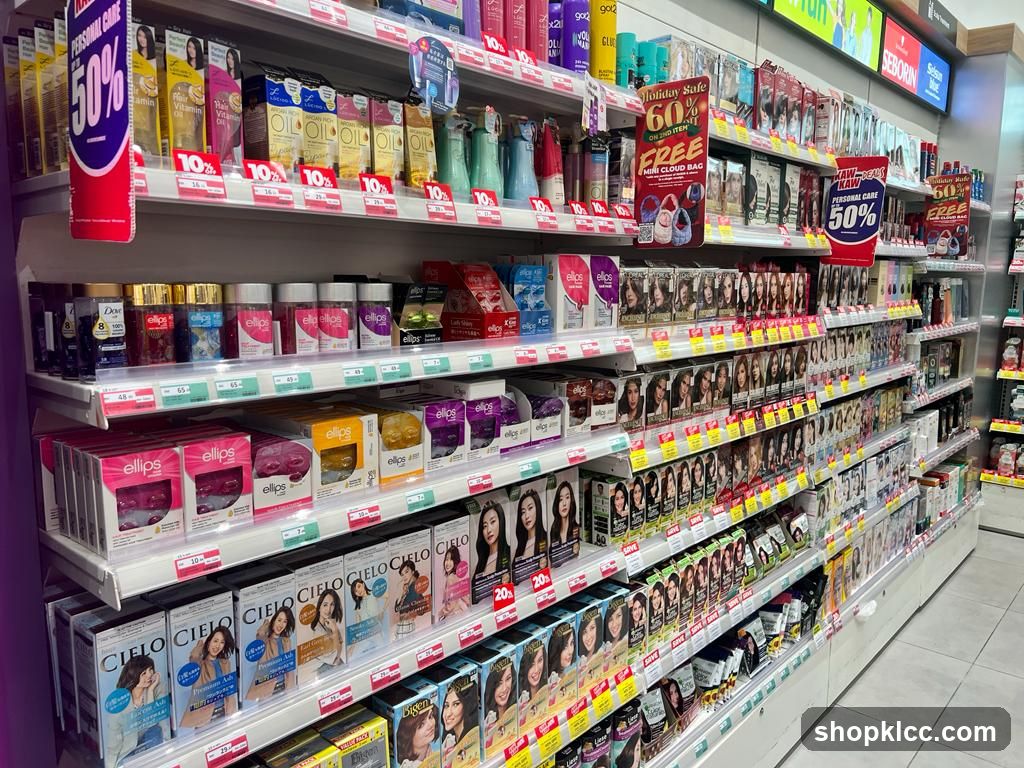 Health and Beauty Products on Shelves